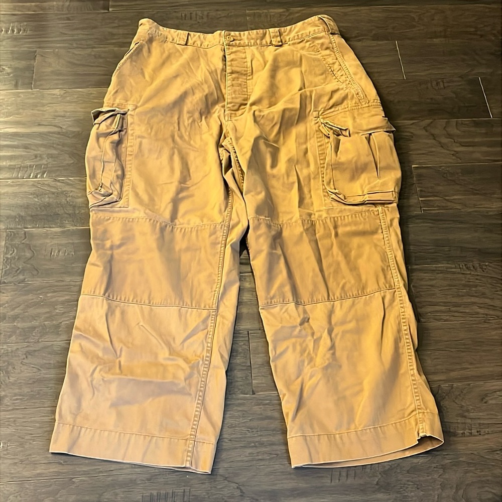 Polo Ralph Lauren Classic Chino Cargo Pants Vintage brown baggy Men’s Size 40x30